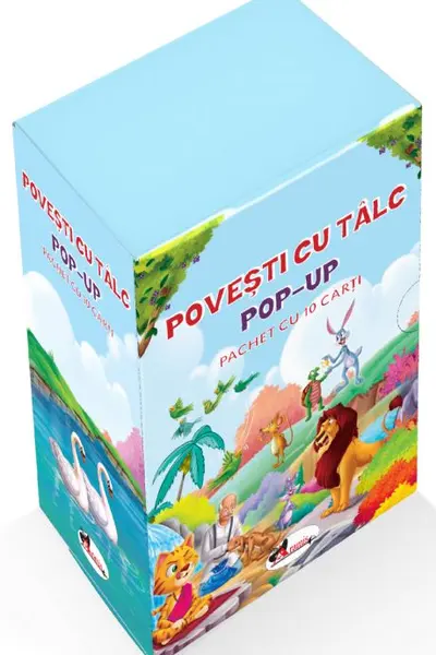 Povesti cu talc POP-UP. Cutie cu 10 carti