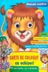 Animale exotice - Carte de colorat cu ochisori