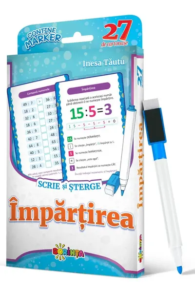 27 de cartonase. Scrie si sterge. Impartirea