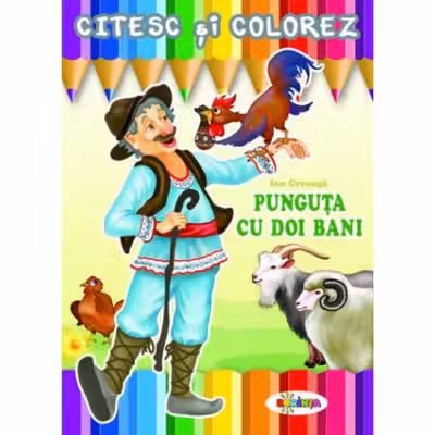 Citesc si colorez - Punguta cu doi bani