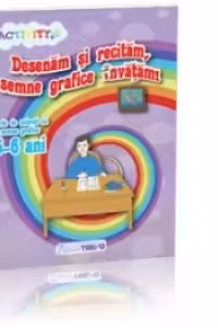Desenam si recitam, semne grafice invatam - Carte de colorat cu semne grafice 5-6 ani