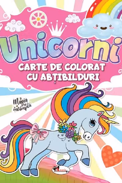 Unicorni - Carte de colorat cu abtibilduri