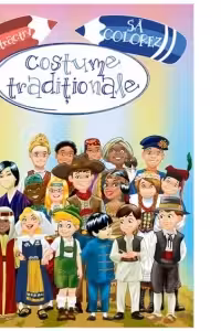 E distractiv sa colorez costume traditionale