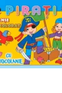Planse de colorat cu autocolante. Pirati