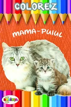 Colorez cu autocolante. Mama-puiul. Poligraf design