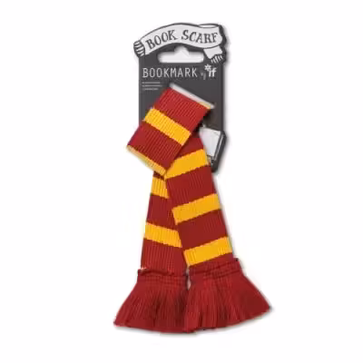 Book Scarf Burgundy & Yellow