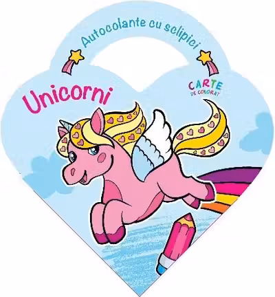 Autocolante cu sclipici Unicorni