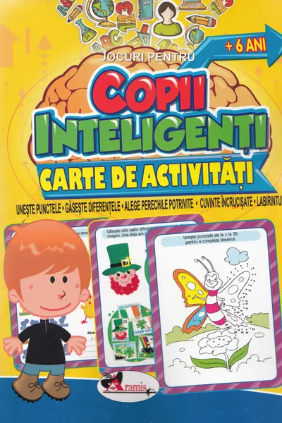 Jocuri pentru copii inteligenti, +6 ani. Carte de activitati