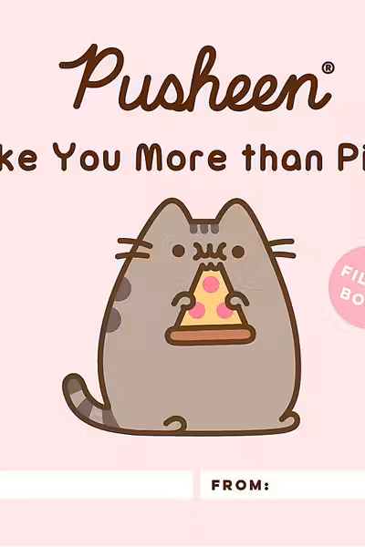 Pusheen: I Like You More than Pizza
