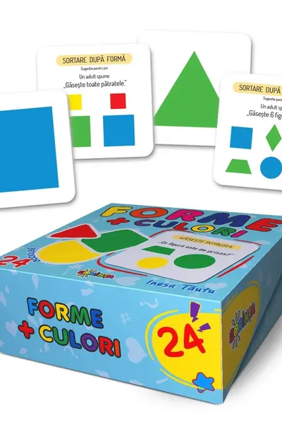 24 jetoane. Forme + culori