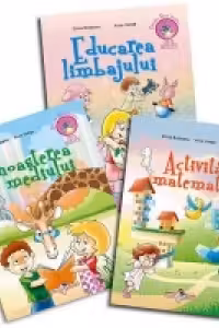 Set grupa mijlocie 3 caiete (Activitati matematice, Cunoasterea mediului, Educarea limbajului)