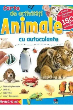 Animale. Carte de activitati cu autocolante