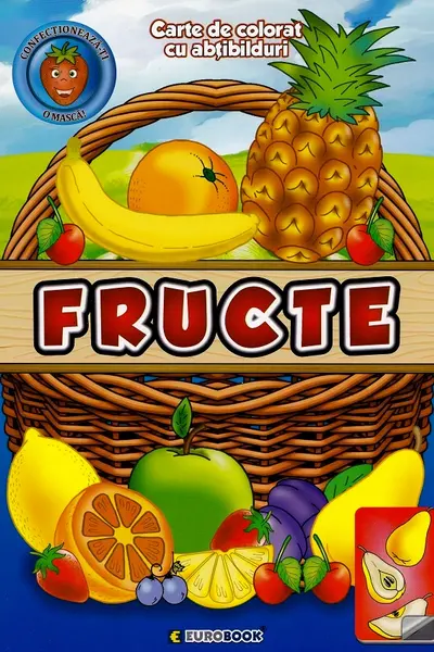 Fructe. Carte de colorat cu abtibilduri