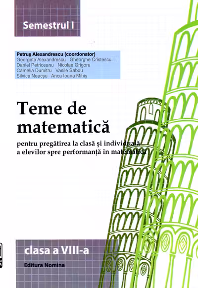 Teme de Matematică - Clasa 8 Partea 1