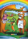 Colorează și creează o poveste cu o bufniță și un pui de crocodil! Carte de colorat