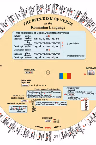 The Spin-Disk Of Verbs In The Romanian Language