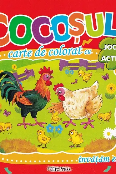 Carte de colorat cu jocuri si activitati: Cocosul