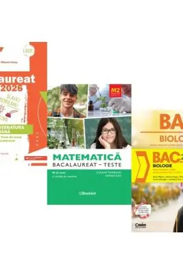 Pachet Bacalaureat 2026. Limba si literatura romana, Matematica M2 Profil Stiinte ale naturii. Teste si Biologie. Notiuni teoretice si teste pentru clasele 11-12 - Mihaela Dobos, Claudia Temneanu, Silvia Olteanu