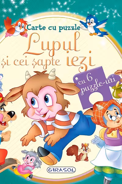 Carte cu puzzle - Lupul si cei sapte iezi