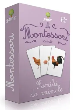 Carti de joc Montessori. Familii de animale. Vocabular