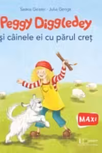 Peggy Diggledey si cainele ei cu parul cret