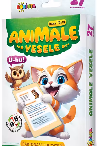 27 de cartonase educative.Animale vesele