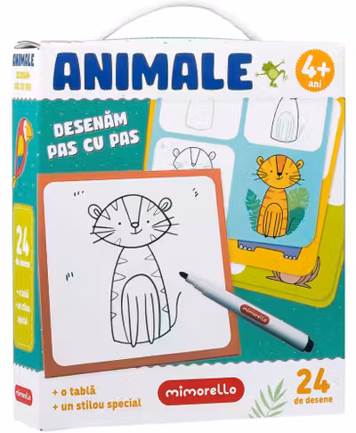 Joc educativ Animale Desenam pas cu pas