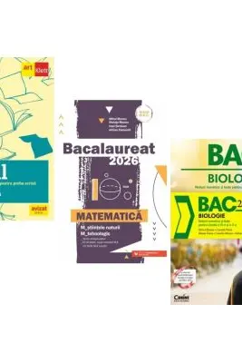 Pachet Bacalaureat 2026. Eseul. Pregatire individuala pentru proba scrisa, Matematica M-stiintele-naturii si M-tehnologic si Biologie. Notiuni teoretice si teste pentru clasele 9-10 - Liliana Paicu, Mihai Monea, Silvia Olteanu