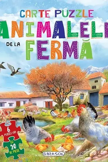 Carte cu 6 puzzle-uri - Animalele de la ferma