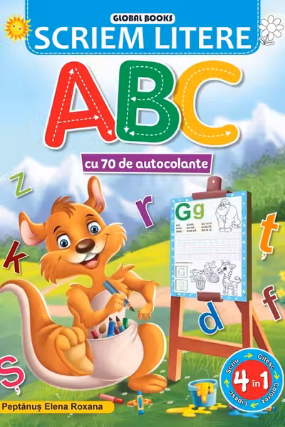 Scriem litere ABC cu 70 de autocolante