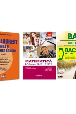 Pachet Bacalaureat 2026. Limba si literatura romana, Matematica M1 Teste si Biologie. Notiuni teoretice si teste pentru clasele 9-10 - Mariana Badea, Rodica Manolescu, Silvia Olteanu