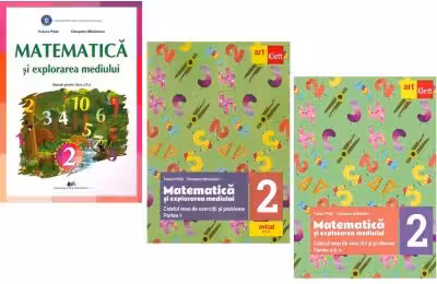 Pachet Manual matematica si explorarea mediului clasa 2-a plus caiete Partea 1 si 2