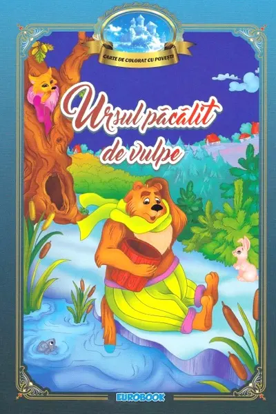 Ursul păcălit de vulpe. Carte de colorat cu povești