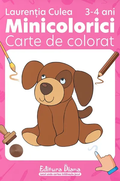 Minicolorici 3-4 ani. Carte de colorat