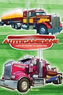 Autocamioane. Carte de colorat cu abtibilduri