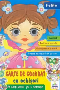 Fetite - Carte de colorat cu ochisori