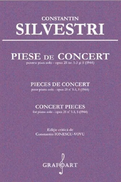Piese de Concert pentru Pian solo opus 25 nr.1-3 și 5