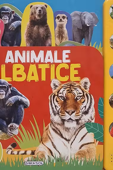 Animale salbatice. Carte sonora cu 10 sunete