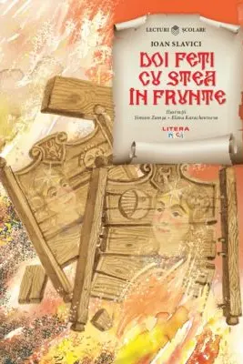 Lecturi scolare/ilustratii. Doi feti cu stea in frunte.