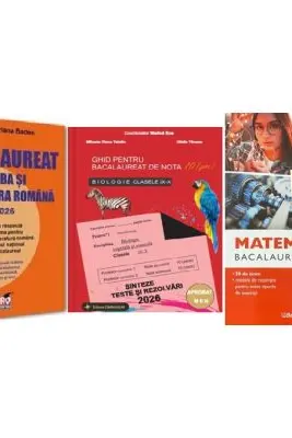Pachet Bacalaureat 2026. Limba si literatura romana, Matematica M2 Tehnologic si Biologie clasele 9-10 - Mariana Badea, Daniela Stoica, Stelica Ene