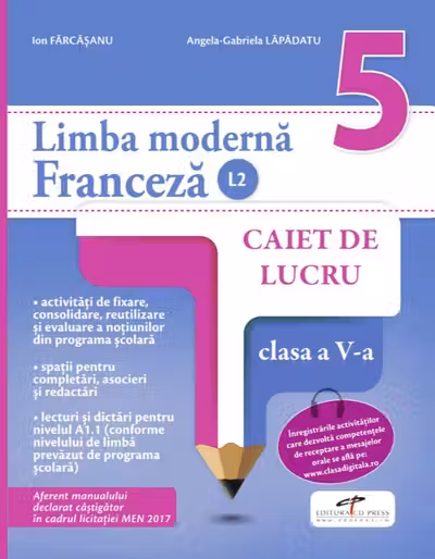Franceza. Limba moderna 2 - Clasa 5 - Caiet de lucru