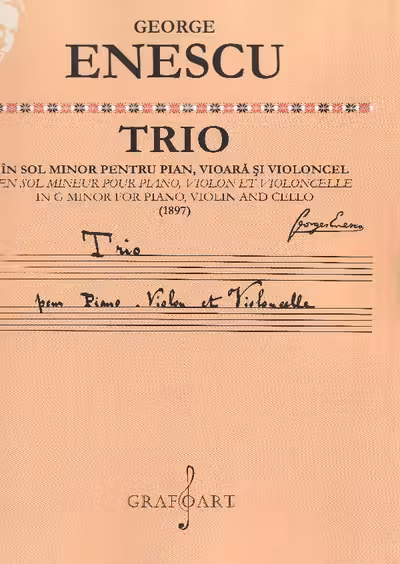 Trio în sol minor pentru pian, vioară și violoncel (1897)