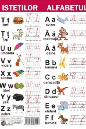 Alfabetul istețeților + Grupuri de litere și cifrele 0-100