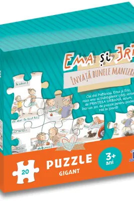 Ema si Eric invata bunele maniere. Puzzle gigant - Ioana Chicet-Macoveiciuc, Lavinia Trifan