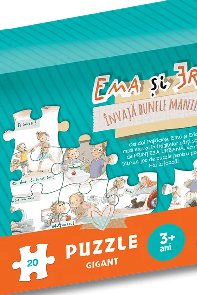 Ema si Eric invata bunele maniere - Puzzle gigant