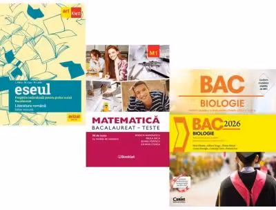 Pachet Bacalaureat 2026. Eseul. Pregatire individuala pentru proba scrisa, Matematica M1. Teste si Notiuni teoretice si teste pentru clasele 11-12 -Liliana Paicu, Rodica Manolescu, Silvia Olteanu