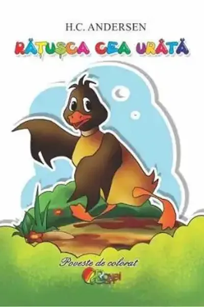 Rățușca cea urâtă. Poveste de colorat