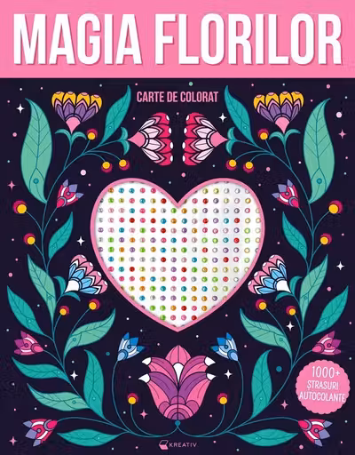 Magia florilor – 1000 strasuri autocolante