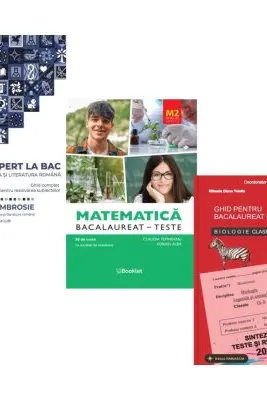 Pachet Bacalaureat 2026. Ghid complet Limba si literatura romana, Matematica M2 Stiinte ale naturii si Biologie clasele 9-10 - Delia Ambrosie, Claudia Temneanu, Stelica Ene