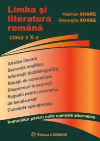Limba și literatura română - Clasa 10 - Îndrumător pentru noile manuale alternative